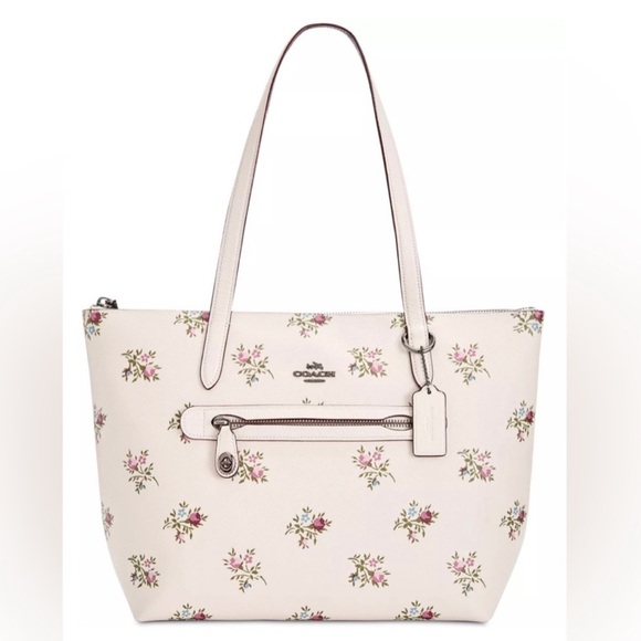 Coach Handbags - HTF PRINT COACH TAYLOR TOTE WITH CROSS STITCH FLORAL PRINT